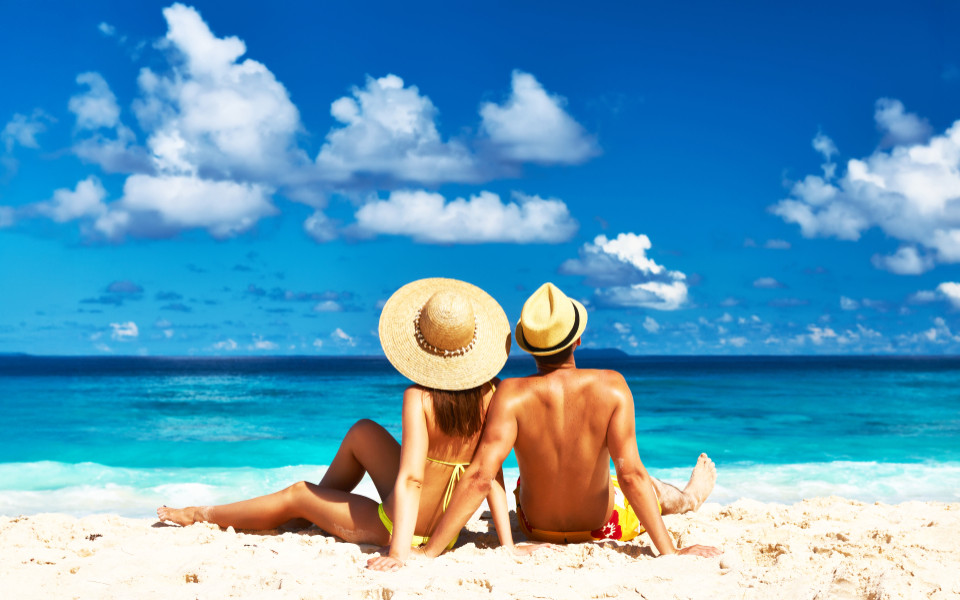 P&auml;rchen am strand